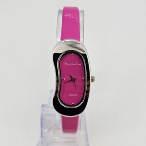 Main Line Time Women's Watch 20MM Pink Dial Pink Leather Bands New‎ Battery
